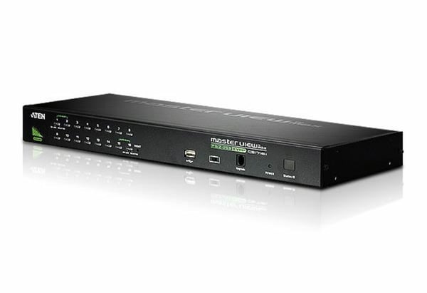ATEN 16-portars PS/2-USB VGA KVM-switch med kedjekopplingsport och stöd för USB-kringutrustning