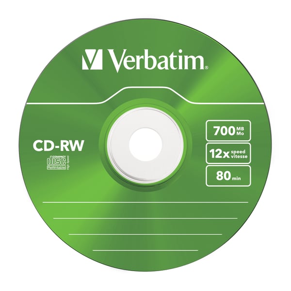 Verbatim CD-RW Colour 12x 700 MB 5 kpl