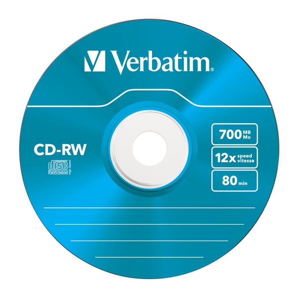 Verbatim CD-RW Colour 12x 700 MB 5 kpl