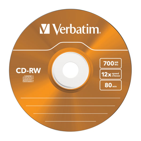 Verbatim CD-RW Colour 12x 700 MB 5 kpl
