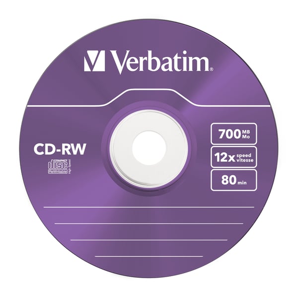 Verbatim CD-RW Colour 12x 700 MB 5 kpl
