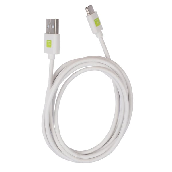 Techly ICOC MUSB20-CMAM20TW USB-kablar USB 2.0 2 m USB A USB C 0,48 Gbit/s Vit