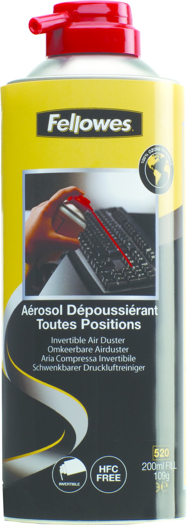 Fellowes 9974805 rensegrej til værktøj Tastatur, Printer, Universel Udstyrsrensning lufttryksrenser 200 ml