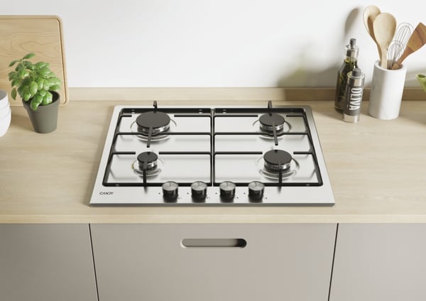 Candy ESSENZA CDIH6WBREX Rostfritt stål Inbyggd 60 cm Gas 4 zone(s)