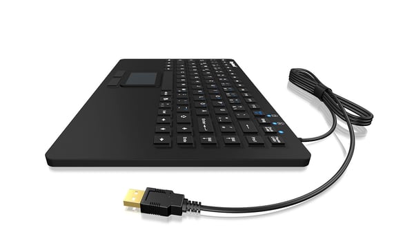 KeySonic KSK-5230 IN (DE) tastatur Kontor USB QWERTZ Tysk Sort