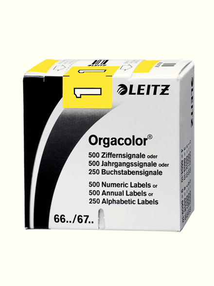 Leitz Orgacolor liimaetiketti Pyöristetty suorakulmio Keltainen