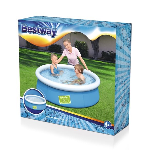 Bestway Fast Set 57241 ovan mark-svimmingpooler Uppblåsbar pool Rund 477 l Blå, Grön, Orange