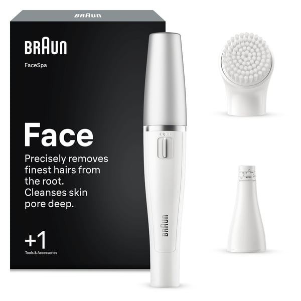 Braun Gesichtsepilierer Face 810 Valkoinen, Hopea
