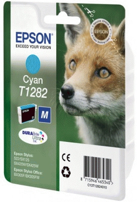 Epson Fox Mustepatruuna Cyan T1282 DURABrite Ultra Ink