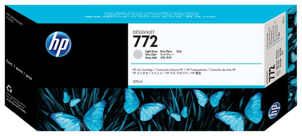 HP 772 DesignJet-blækpatron med 300 ml, lys grå