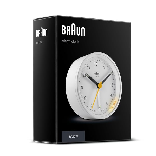 Braun BC12W vækkeur Quartz alarmur Hvid