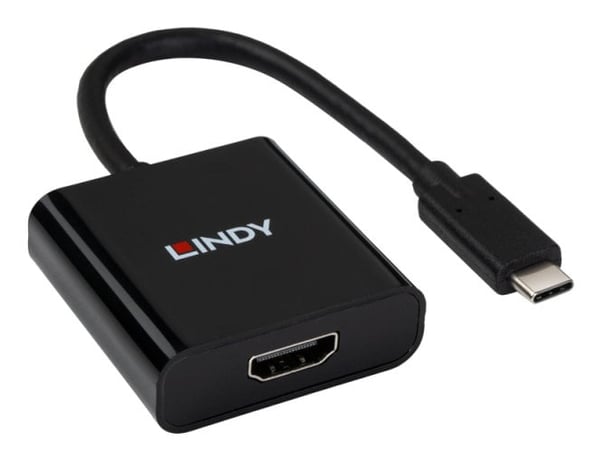 Lindy 43438 videokabeladapter 0,15 m USB Type-C HDMI Svart