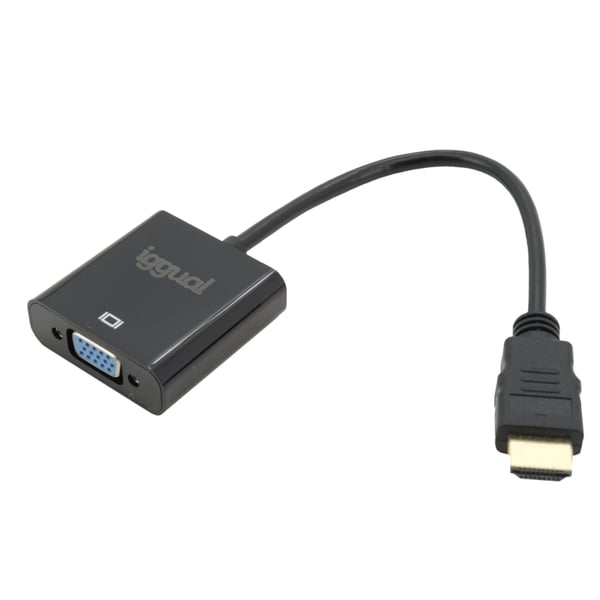 iggual IGG317303 videokabeladapter 0,2 m HDMI Typ A (standard) VGA (D-Sub) Svart