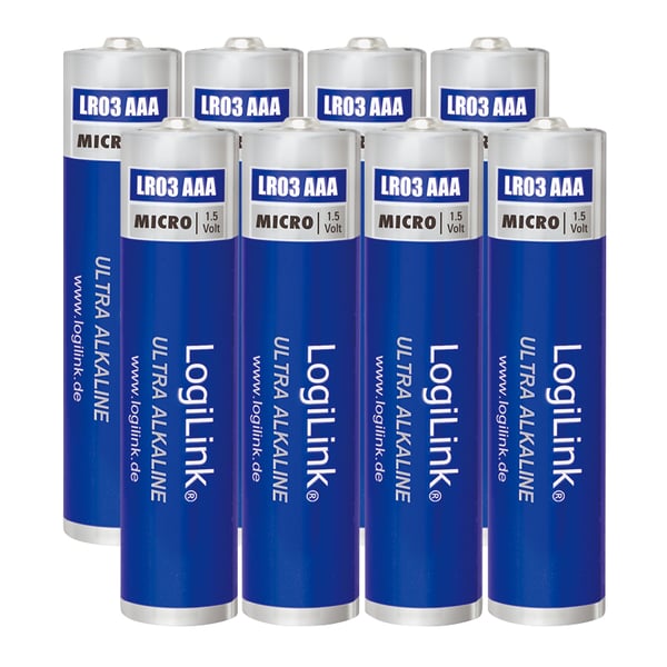 LogiLink LR03F8 husholdningsbatteri Engangsbatteri AAA Alkaline LogiLink LR03F8 husholdningsbatteri Engangsbatteri AAA Alkaline