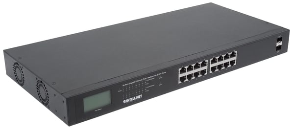 Intellinet 561259 verkkokytkin Hallitsematon Gigabit Ethernet (10/100/1000) Power over Ethernet -tuki Musta