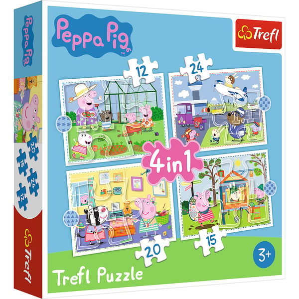Peppa Pig Holiday reccolection Puslespil 12 stk Tegnefilm