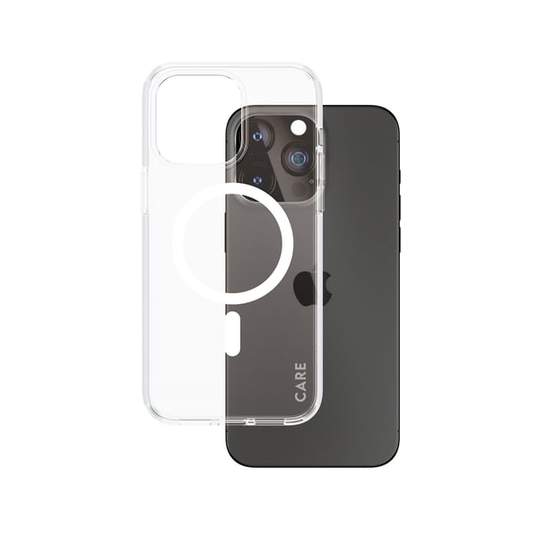 PanzerGlass CARE™ by ® Urban Combat Case Transparent m. Hvid MagSafe iPhone 15 Pro Max PanzerGlass CARE™ by ® Urban Combat Case Transparent m. Hvid MagSafe iPhone 15 Pro Max