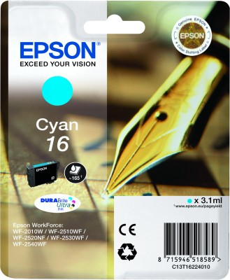 Epson Pen and crossword Yksittäispakkaus, syaani 16 DURABrite Ultra -muste