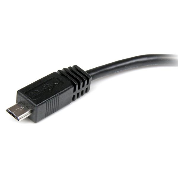 StarTech.com UUSBMUSBMF6 USB-kabel 0,15 m Mini-USB B Micro-USB A Sort