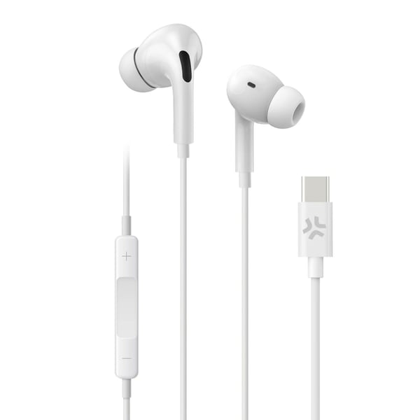 Celly UP1200TYPECWH hörlur och headset Kabel I öra Samtal/musik USB Type-C Vit