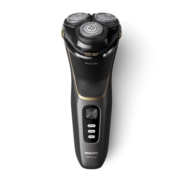 Philips 3000 series S3342/13 rakapparater för män Roterande rakhuvud Trimmer Svart, Guld