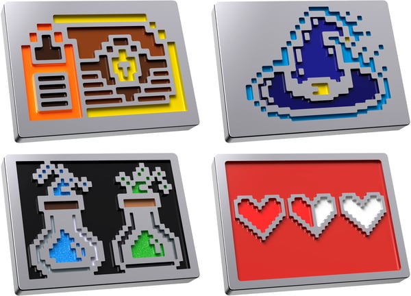 HyperX Badge Pack – 8-bit magnetiske badges