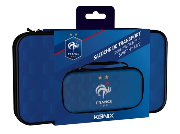 Konix KX FFF SWI-SWIL BLASON CARRY BAG Hardshell case -kotelo Nintendo Nailon Musta, Sininen