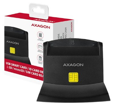 Axagon CRE-SM2 läsare smarta kort inomhus USB USB 2.0 Svart