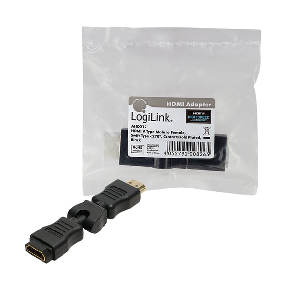 LogiLink AH0012 kabel kønsskifter HDMI Sort