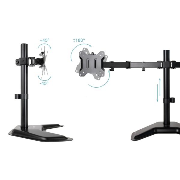 TooQ DB1702TN-B skærmbeslag og -stativer 81,3 cm (32") Skrivebord Sort