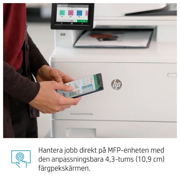 HP Color LaserJet Pro MFP M479fdw, Färg, Skrivare för Skriv ut, kopiera, skanna, fax, e-post, Skanna till e-post/PDF; Dubbelsidig utskrift; 50 arks ADF (ej ihoprullat)