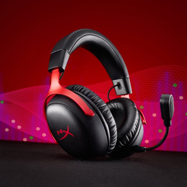 HyperX Cloud III S Wireless -pelikuulokkeet (musta-punainen)