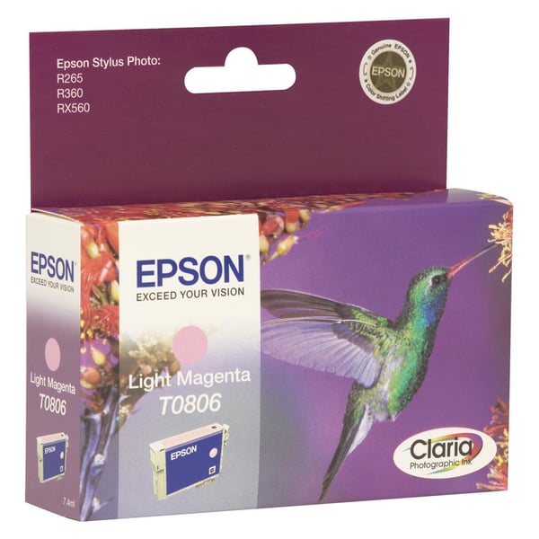 Epson Hummingbird T0806 Light Magenta Ink Cartridge blækpatron Original Lys magenta Epson Hummingbird T0806 Light Magenta Ink Cartridge blækpatron Original Lys magenta