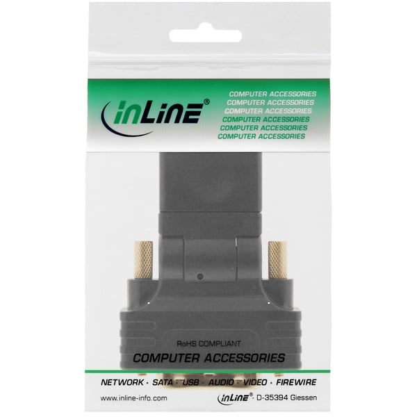 InLine 17660W kabel kønsskifter DVI-D male DVI Sort
