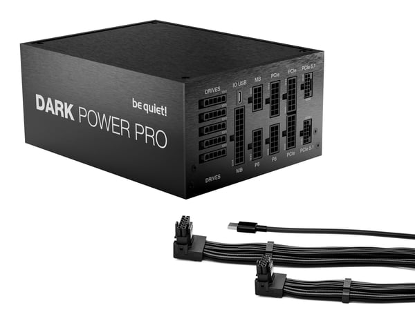 be quiet! Dark Power Pro 14 IO virtalähdeyksikkö 1600 W 20+4 pin ATX ATX Musta