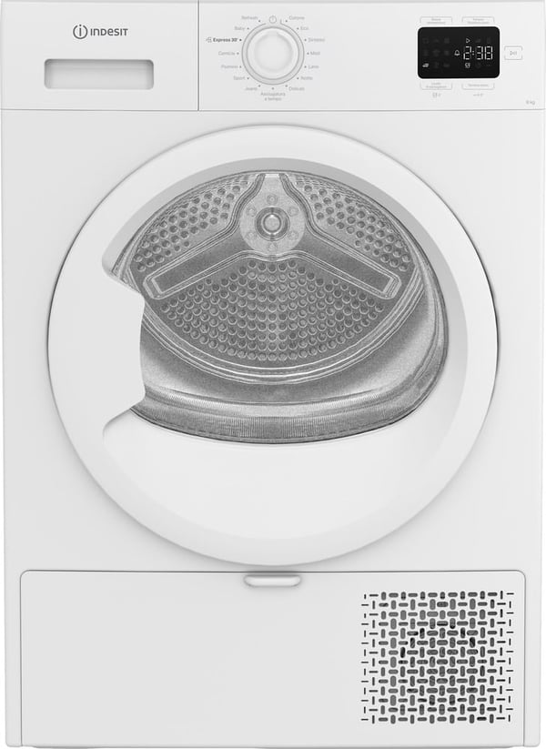 Indesit C YD 84D WW IT tørretumbler Fritstående Front-læsning 8 kg Hvid