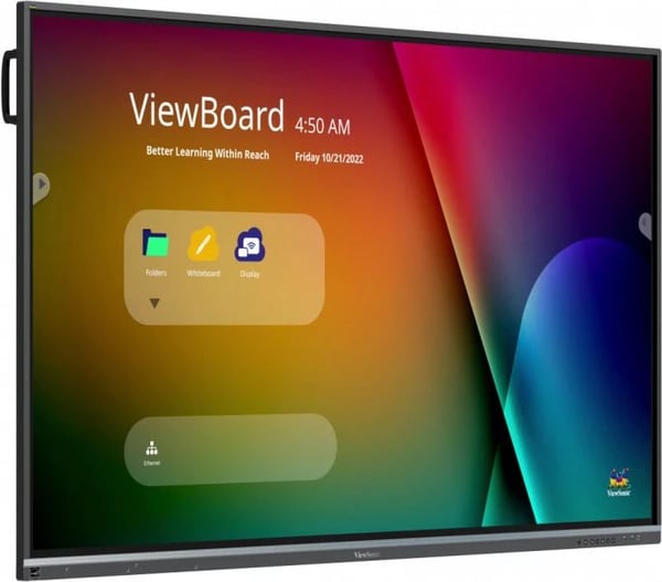 Viewsonic IFP7550-5F interaktiv whiteboard 190,5 cm (75") 3840 x 2160 pixlar Pekskärm Svart HDMI