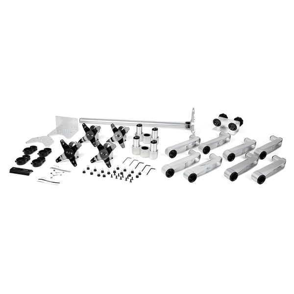 StarTech.com ARMQUADPS skærmbeslag og -stativer 68,6 cm (27") Skrivebord Sølv