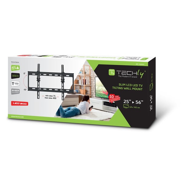 Techly ICA-PLB 261M TV-kiinnike 142,2 cm (56") Musta