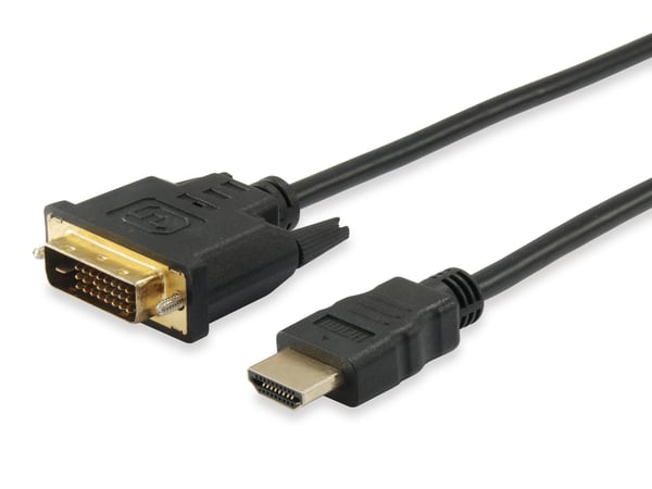 Equip 119322 videokaapeli-adapteri 2 m HDMI DVI-D Musta