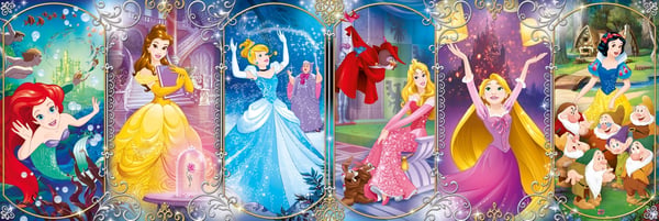 Clementoni Disney Princess Puslespil 1000 stk Tegnefilm