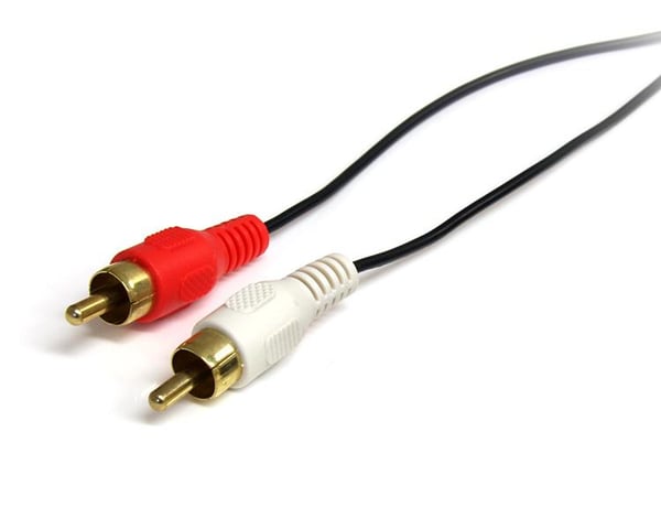 StarTech.com 0.92m, 3.5mm/2xRCA, M/M ljudkabel 0,92 m 3,5mm Svart