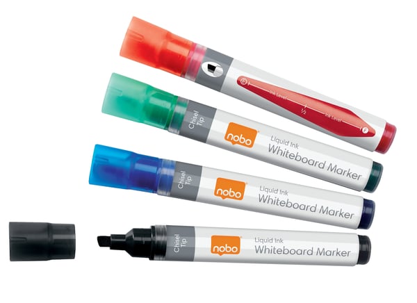 Nobo whiteboard marker skrå spids 4 mm hurtigttørrende blæk, pakke/10 stk.