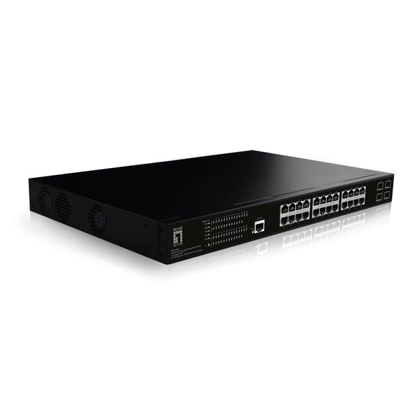 LevelOne GEP-2861 verkkokytkin Hallittu L2 Gigabit Ethernet (10/100/1000) Power over Ethernet -tuki 1U Musta