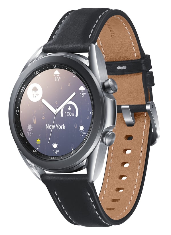Samsung Galaxy Watch3 3,05 cm (1.2") OLED 41 mm Digital 360 x 360 pixel Berøringsskærm Sølv Wi-Fi GPS (satellit)