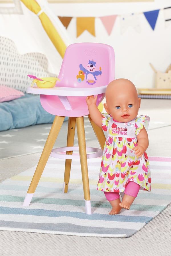 BABY born 829271 dukke tilbehør Dukkestol høj