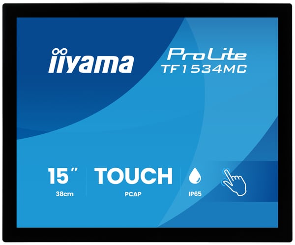 iiyama ProLite TF1534MC-B8X platta pc-skärmar 38,1 cm (15") 1024 x 768 pixlar XGA LED Pekskärm Svart