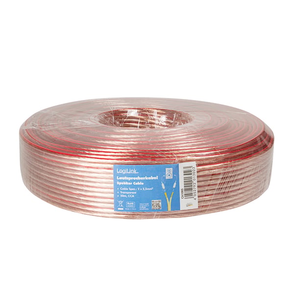 LogiLink CA1085 lydkabel 50 m Transparent LogiLink CA1085 lydkabel 50 m Transparent