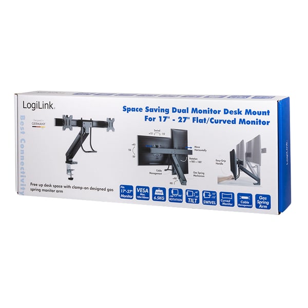 LogiLink BP0102 fäste och ställ till bildskärm 68,6 cm (27") Bord Svart
