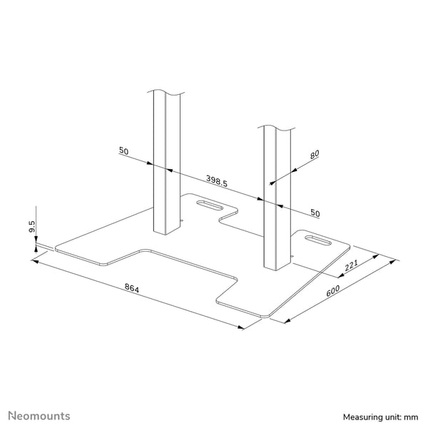 Neomounts AFP-875WH TV-kiinnikkeen lisävaruste